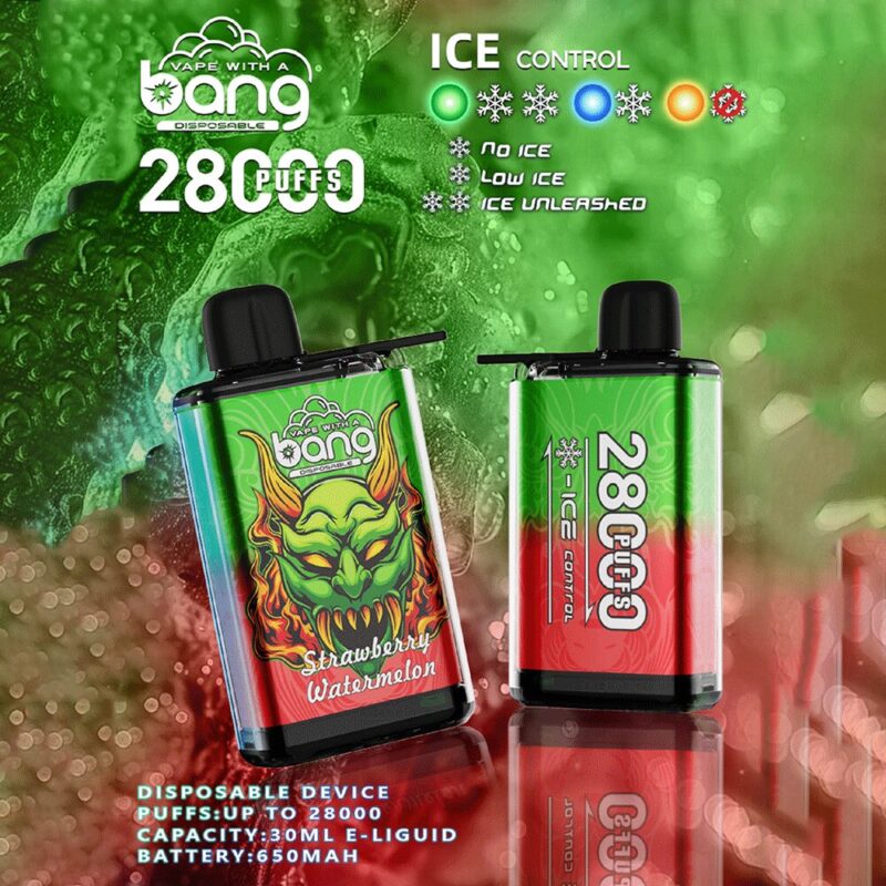 Bang 28K Puffs – Customisable Ice Control Disposable Vape 28000 puff