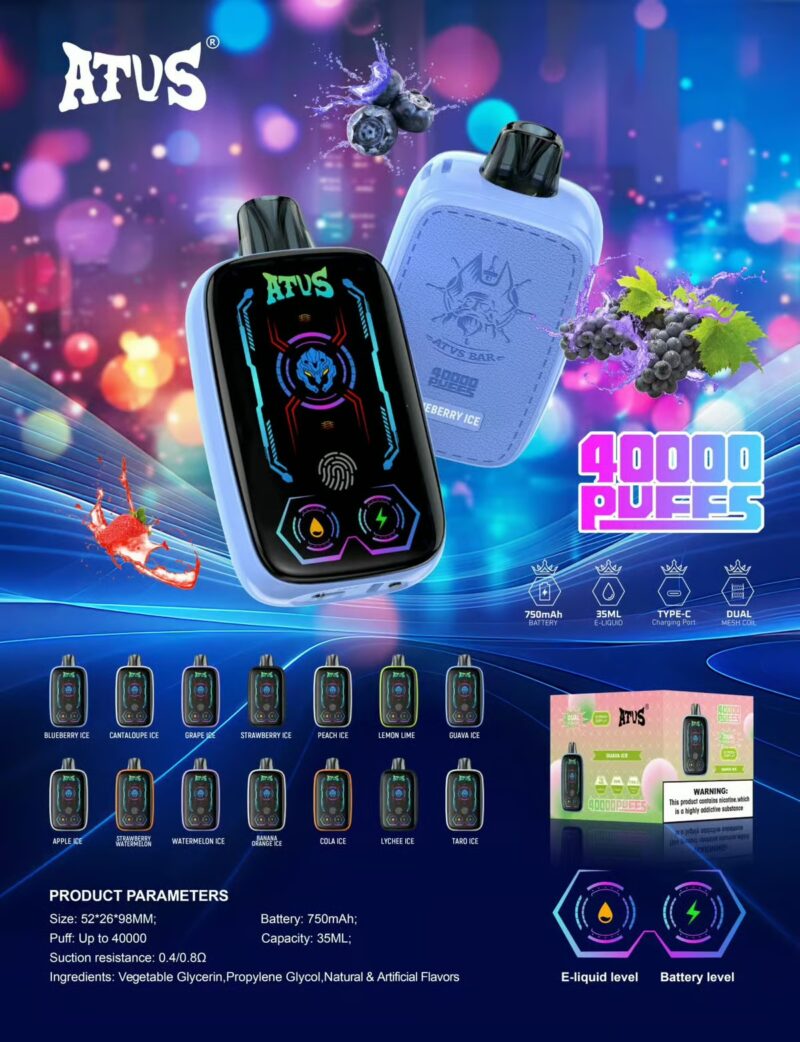ATVS 40k sigaretta puff minimun 10pcs Disposable Vape Puff 40000 best vape shop in Italy - Image 4