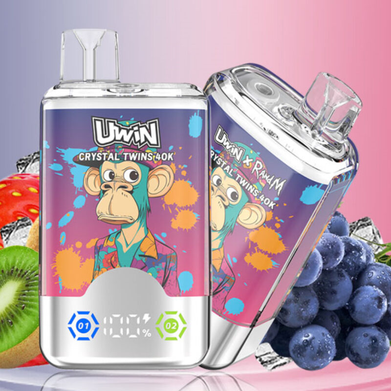 Uwin x RandM Crystal Twins 40000 Puffs Vape Dual flavor