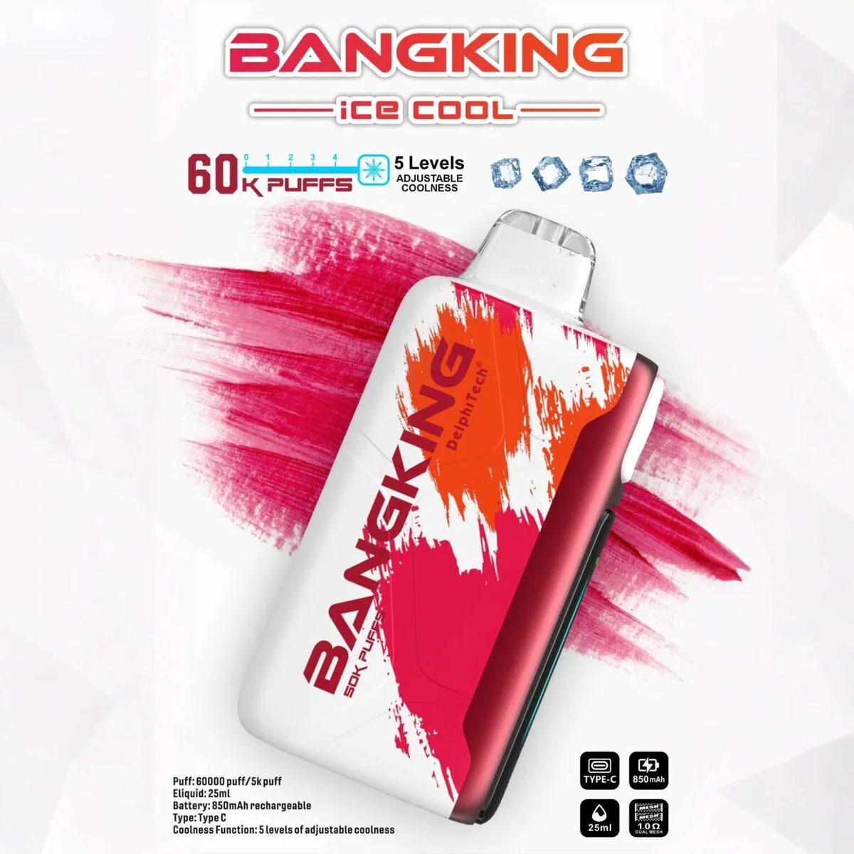 IMG_0417 Bang King moq 10pcs Ice Cool 60000 Puffs 60k Disposable Vape – 5 Adjustable Coolness - Image 6