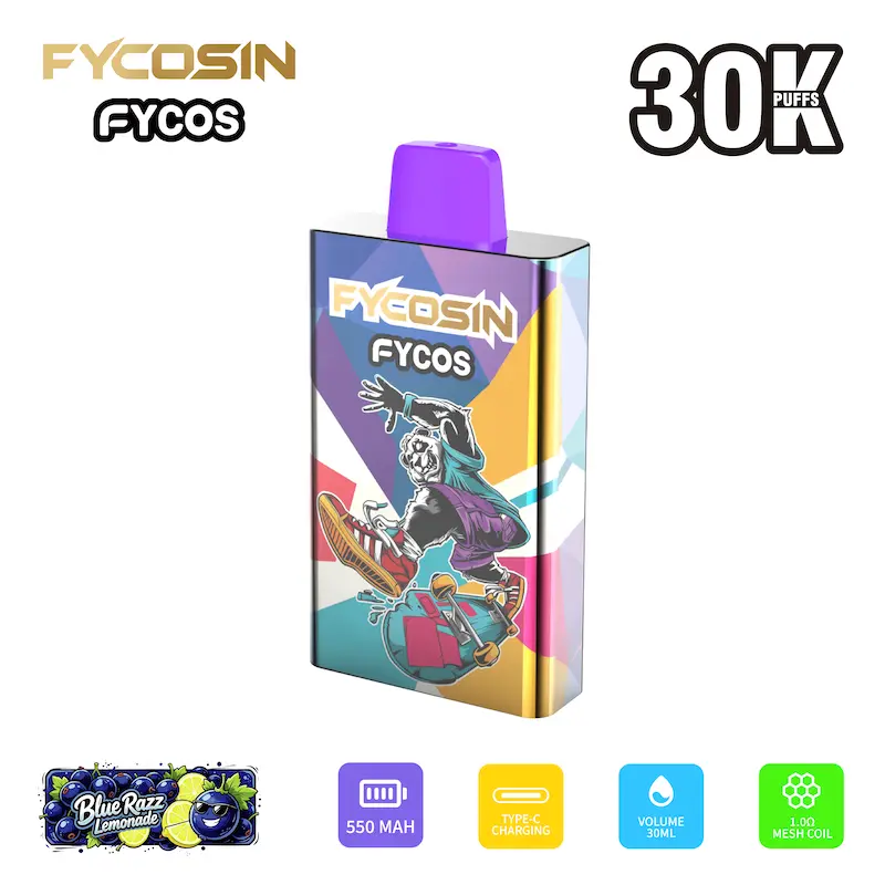 Home FYCOS 30K Puff Vape disposable 30000 puffs dual mesh adjustable airflow device
