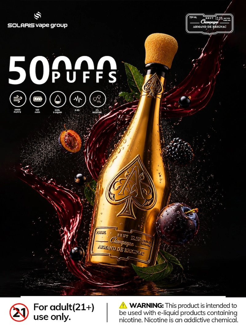 Solaris 50000 Ace of Spades – Champagne Edition Wholesale Vape 50000 Puffs - Image 3