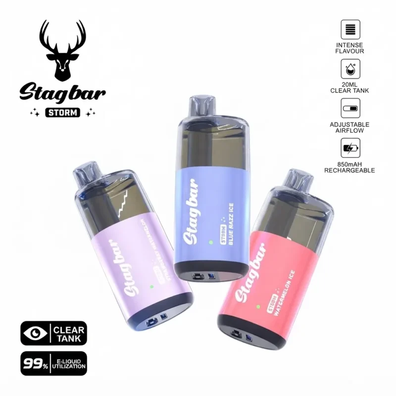 Stag Bar Storm 50000 – Clear Tank Wholesale Vape 50000 Puffs