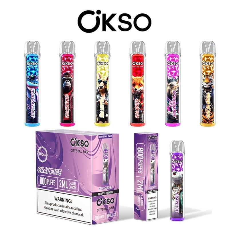 OKSO Crystal Bar 800 – 2ml RGB Mesh Wholesale Vape 800 Puffs