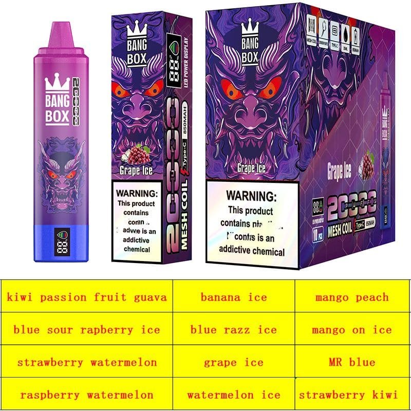 Bang Box 20000 – LED Display Mesh Coil Wholesale Vape 20000 Puffs - Image 3