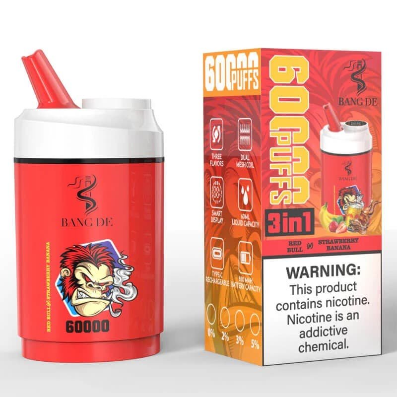 Bang DE 60000 puffs 3-in-1 disposable vape with box