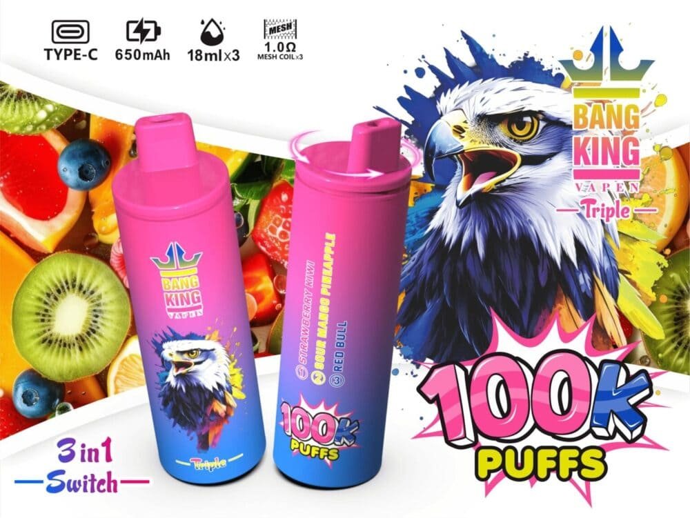 Bang King Triple 100000 – 3-Flavor Wholesale Vape 100000 Puffs - Image 5