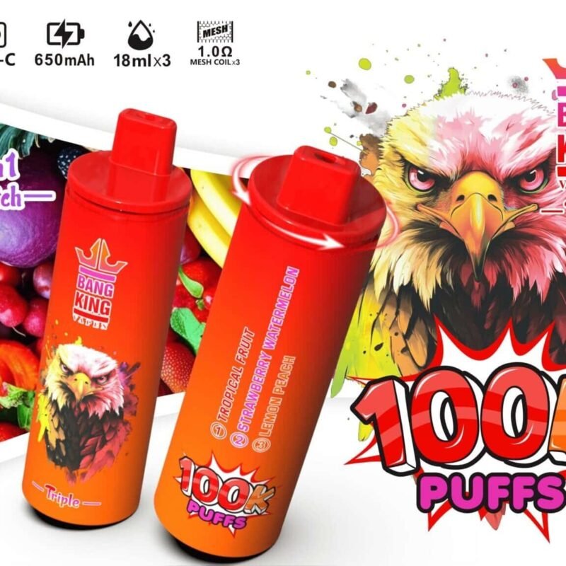 Bang King Triple 100000 – 3-Flavor Wholesale Vape 100000 Puffs