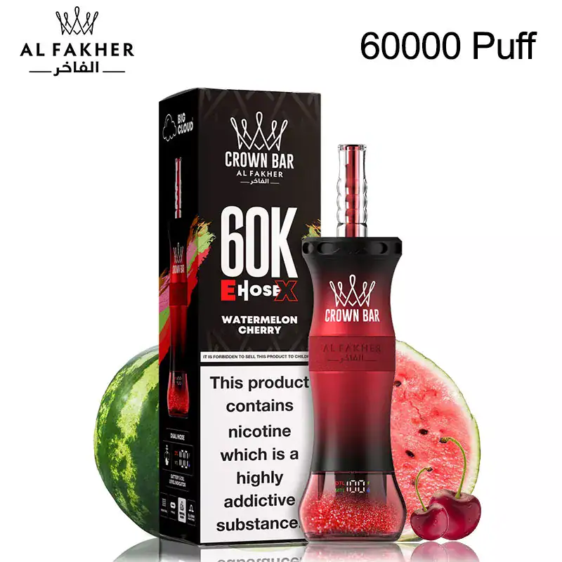 Al Fakher Crown Bar 60K E-Hose – Hookah-Style Wholesale Vape 60000 Puffs EU Warehouse